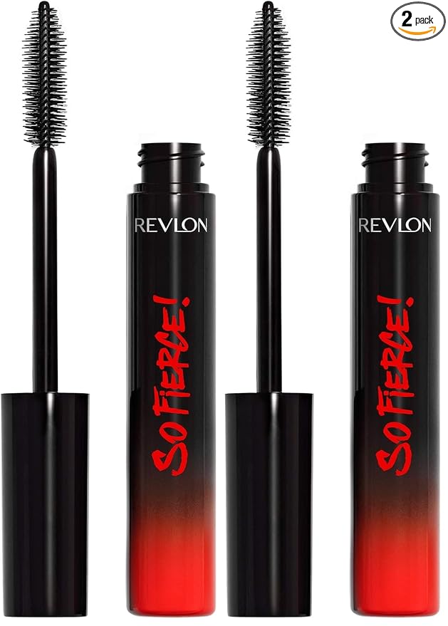 Revlon Mascara, So Fierce Eye Makeup, Lasts up to 24 Hours, No Clump, Smudge-Proof, Flake-Free, 702 Black, 0.25 fl oz (Pack of 2)