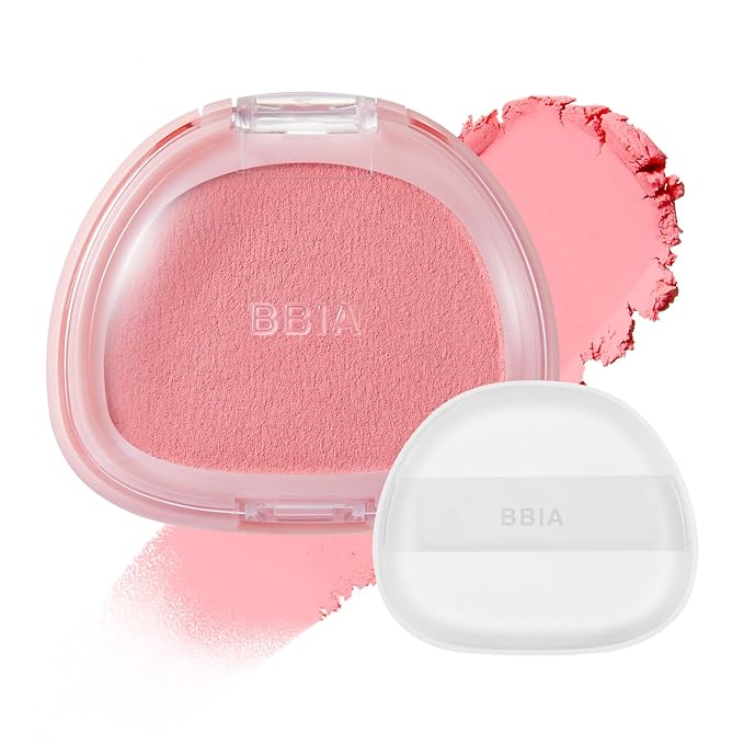 BBIA Chaltteok Blush – Soft Blurring Jelly-Like Powder Texture Lightweight & Buildable Korean Blush Natural Matte Finish Long-Lasting Smooth Pore-Blurring Cheek Color (04 PEACH CHALTTEOK)