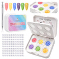 Cushion Patting Gel Polish Pallete Kit - 6 Colors Sponge Ombre Gradient Gel Pat Paint for Nails - Painting Nail Art Palette Manicure Tools for Blush Aura French Sculpting Nails Salon Home