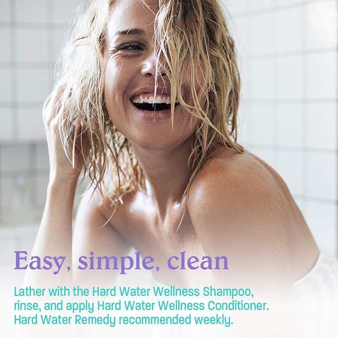 Malibu C Hard Water Wellness Shampoo - Hydrating, Sulfate-Free Hair Care for Hard Water - Removes Minerals and Buildup (33.8 oz)