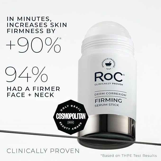 RoC Derm Correxion Retinol Firming Serum Stick with Antioxidants to Visibly Tighten and Firm Wrinkles and Laugh Lines 1.0 oz plus Retinol Eye Cream Packette