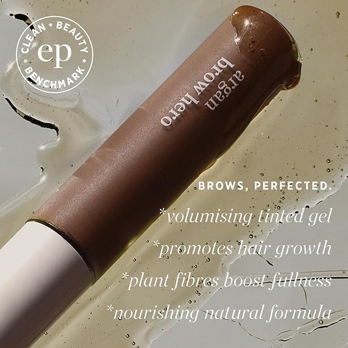Ere Perez - Natural Argan Brow Hero | Tinted, Versatile, Conditioning | Omegas 3+6, Vitamin E, Castor Oil | Vegan, Cruelty-Free, Clean Beauty (Polished, 0.12 oz | 3.5 ml)