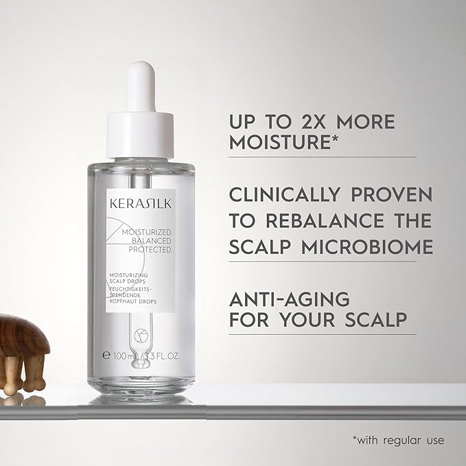 KERASILK Moisturizing Scalp Drops for Dry and Sensitive Scalps, 100ml