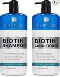 Biotin Shampoo and Conditioner Set - Sulfate and Paraben Free Treatment for Men and Women - Hair Thickening Volumizing Products to Help Boost Thinning Hair with Added Keratin