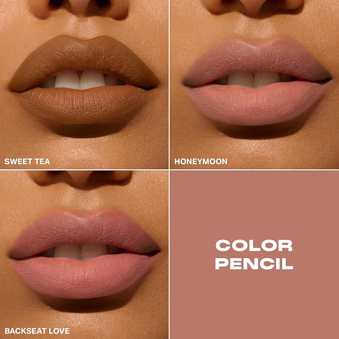 Morphe Color Pencil Bundle - Cream Lip Liner Pencil with a Zero-Tugging Formula - Effortlessly Lines, Defines & Shapes Lips - Sweet Tea (2 Count)