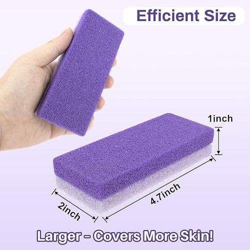 10 Pumice Stone for Feet - 4.7 x 2 x 1 Inch Double Side Purple Foot Pumice Stone, Foot Filer Pedicura Scrubber for Callus Removal, Foot Care Spa Productos for Dark Elbows Hard Skin Exfoliating