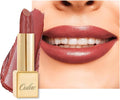Oulac Matte Terracotta Lipstick with Glow Metallic Finish - Vegan Lipstick for Women, Creamy Texture, Hydrating Clean Beauty Formula, High-End Magnetic Hook Design, GM05 Spice up