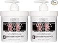 Advanced Clinicals Manuka Honey Body Cream For Women & Men | Body Butter Lotion For Extremely Dry Skin | Collagen Cream | Skincare Moisturizer Hydrating Balm Improves Look Of Aging Skin, 16Oz, 2-Pack