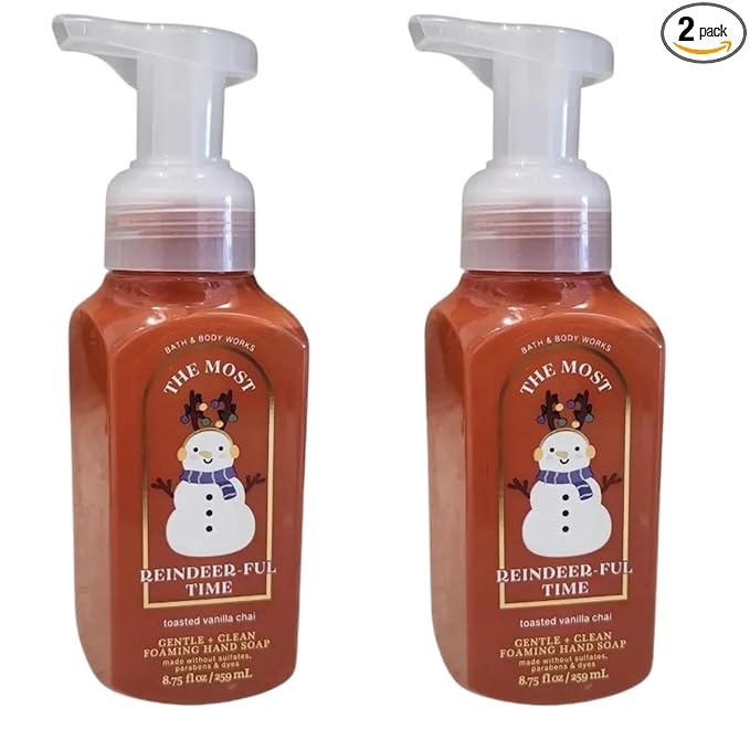 Bath & Body Works Toasted Vanilla Chai Gentle Foaming Hand Soap (2 Pack)
