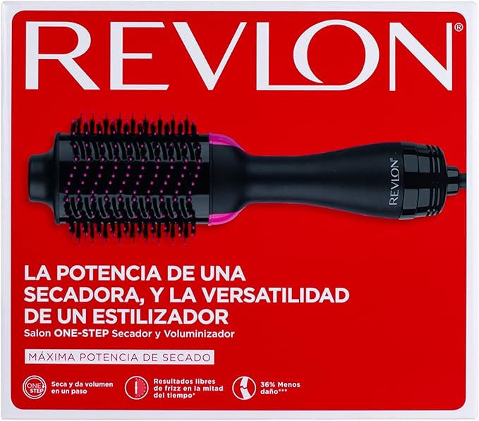 REVLON One-Step Volumizer Hair Dryer and Styler – Easy Salon-Style Blowouts – Less Frizz, More Shine, and Reduced Heat Damage, for All Hair Types and Lengths (Black) (Pack of 2)