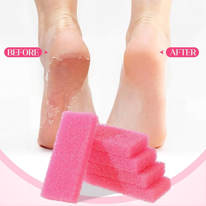 Batiyeer 100 Pcs Pumice Stone for Feet Scrubber Dead Skin Disposable Pedicure Pumice Stone Feet Shower Scrubber for Heel Cuticle Callus Remover Bath Spa (Pink)