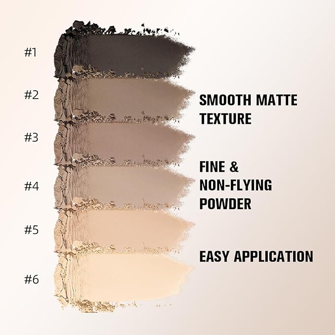 6 Colors Nude Mini Eyeshadow Palette, Smoky Matte Taupe & Brown Neutral Eye Shadows, Highly Pigmented, Long-Lasting, Blendable Formula, Travel Size Eye Makeup Palette with Mirror