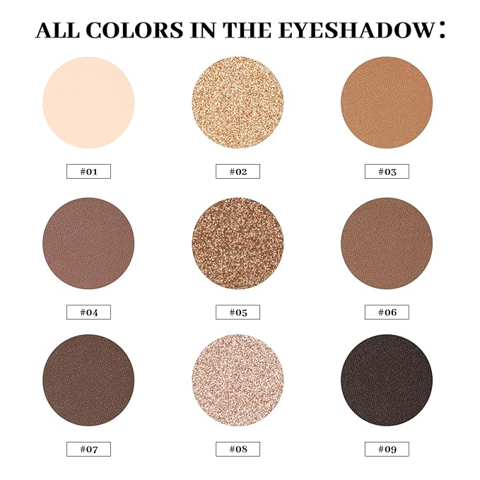 MYSTER ROSEY Neutral Eyeshadow Palette, Nude Eyeshadow Palette, Matte Eye Shadow Makeup Palette with Mirror, Long-Lasting Wear, Vegan, Cruelty-Free - 0.5oz (Autumn sunshine)