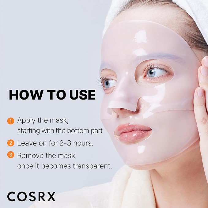 COSRX The Alpha-Arbutin Discoloration Care Hydrogel Face Masks 3EA with Niacinamide, Glutathione & Tranexamic Acid, Collagen Face Mask, Travel Essentials, Overnight Face Mask, Korean Skin Care