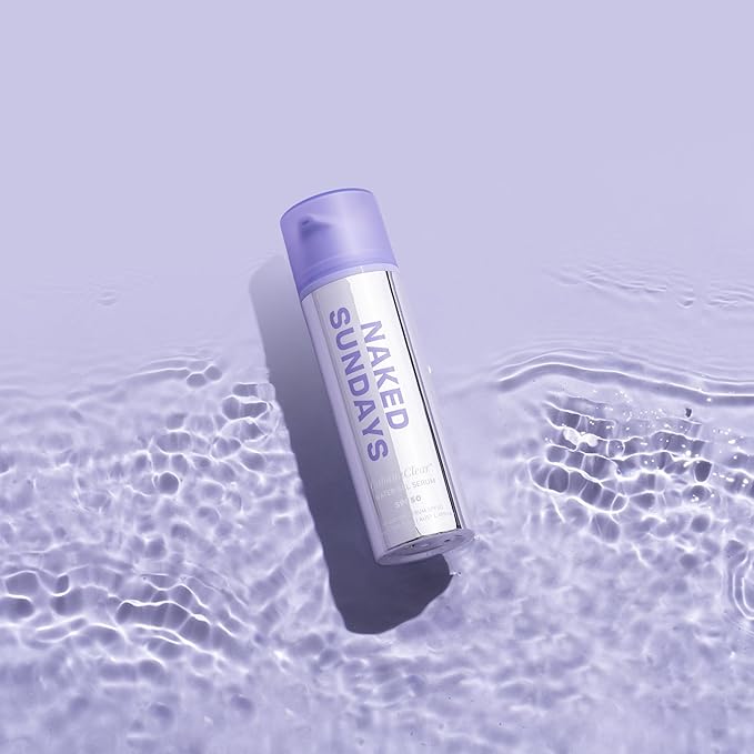 Naked Sundays CabanaClear SPF 50 Face Sunscreen Serum - Invisible Water Gel, Hyaluronic Acid, Broad Spectrum UVA/UVB, Hydrating, Silicone-Free, Fragrance-Free, All Skin Types, No White Cast - 50ml