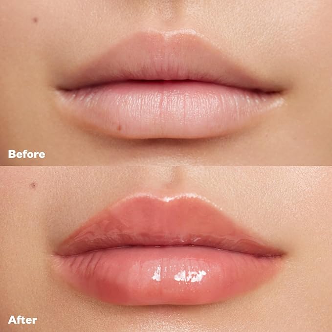 Kosas Wet Lip Oil Gloss - Hydrating Lip Plumping Treatment with Hyaluronic Acid & Peptides, Non-Sticky Finish (Unbuttoned)