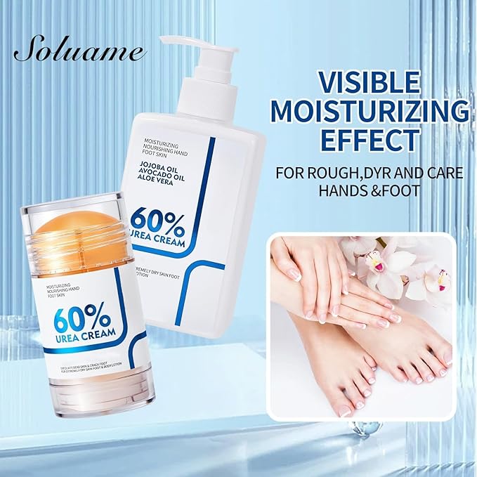 Urea Cream 60 Percent Body Lotion/Foot Care Urea Cream Stick, Body Lotion for Dry Skin, urea foot cream Deeply Moisturising with Rapid Absorption Creates Smooth Skin
