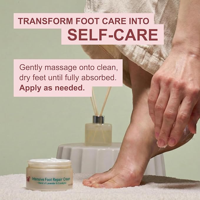 Kerasal Intensive Foot Repair Cream with Lactic Acid, Lavender, & Eucalyptus, 4 oz