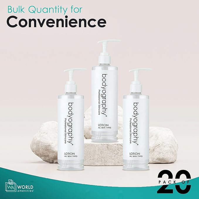 World Amenities Bodyography Blanc Pump Lotion - Hydrating Moisturizer for All Skin Type (13.50 Fl Oz (Pack of 1))
