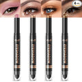 LANGMANNI 4Colors Dual-Ended Cream Eyeshadow Stick Set – Silky Smooth, Waterproof & Transfer-Proof, Built-in Blender Brush, All-Day Matte & Shimmer Wear Eye Makeup(#9+10+11+12)
