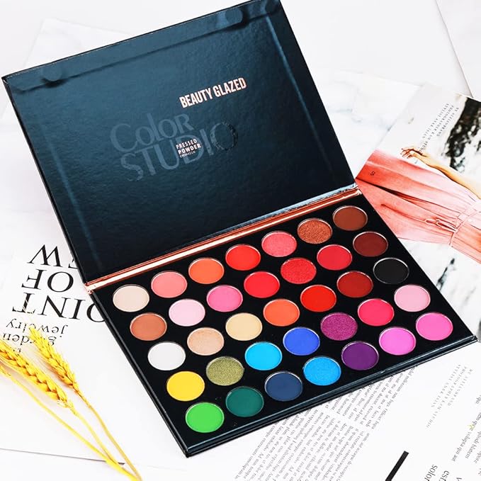 Color Studio Eyeshadow Palette, Highly Pigmented 35 Shades Matte and Shimmers Makeup Palette, Waterproof Blendable Eye Shadow, Cruelty- Free Makeup Pallet