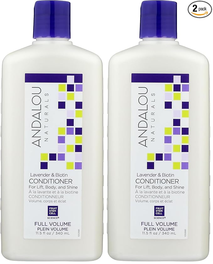 Andalou Naturals Lavender and Biotin Full Volume Conditioner, 11.5 Ounce (Pack of 2)