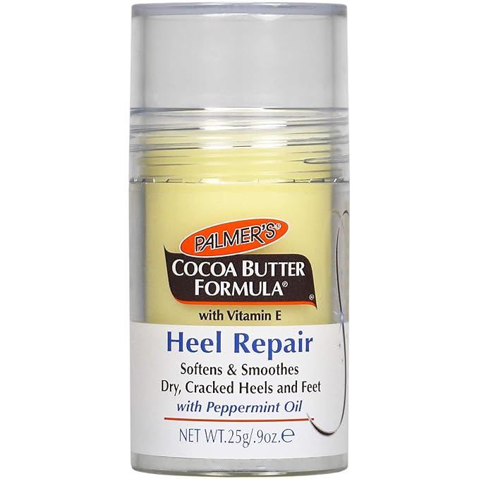 Palmer's Cocoa Butter Formula Heel Repair,Foot Balm Stick for Cracked Heels & Feet,No-Mess Stick Applicator,0.9 Ounce,(Pack of 2)