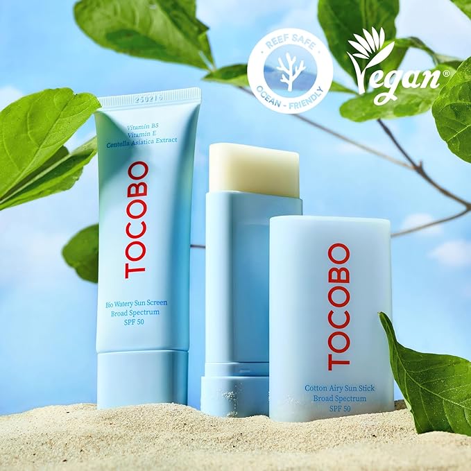 TOCOBO Korean Suncare Dual UV Set (Cotton Airy Sunstick+Bio Watery Suncream Pack)