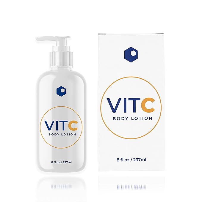 VIT C Body Lotion - Vitamin C Body Lotion - Reduce Fine Lines, Age Spots, Sun Damage, For Clear Bright Skin and Great for High Sun Exposure, for Optimal Skin Health, 8 Fl Oz