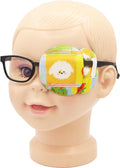 Astropic 3D Cotton & Silk Eye Patch for Kids | Boys Girls Eye Patch for Glasses | Medical Eyepatch for Children with Lazy Eye (White Puppy, Left Eye)