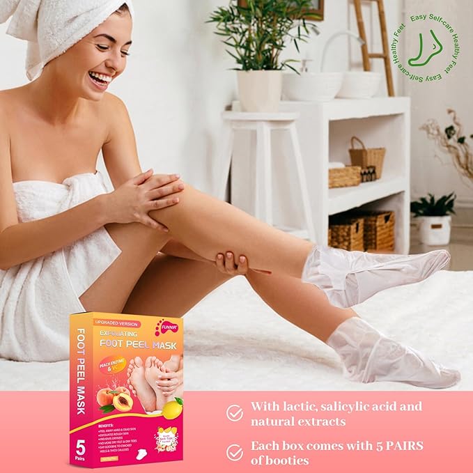 Foot Peeling Mask Exfoliant for Peeling Off Calluses, Natural Exfoliator for Dry Dead Skin, Callus, Repair Rough Heels Soft Smooth Touch