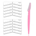 Guapa Eyebrow Ruler Stencils Easy Mapping Shaping Sticker Stencil Microblading Measure Tool Brow Shape Design Positioning Stickers for Permanent Makeup (White Set 2)