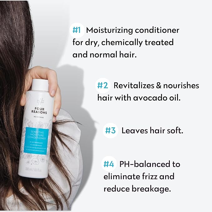 No nothing Moisture Conditioner, Hypoallergenic Care for Dry Hair & Sensitive Scalp, Softens & Hydrates Without Irritation, Fragrance-Free, Vegan, Hair Conditioner for Women, Paraben Free, 10.15 oz