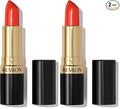 REVLON Super Lustrous Lipstick, Creamy Formula For Soft, Fuller-Looking Lips, Moisturized Feel, 750 Kiss Me Coral, 0.15 oz (Pack of 2)