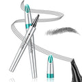 Eyebrow Pencils for Women - Eyebrow Gel with Microblading 4-Fork-Tip, Lift & Snatch Eyebrow Pen, Eyebrow Marker Long-Lasting Waterproof & Smudge-Proof Natural Hair Like Brows (Dark Gray)