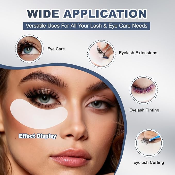 150 Pairs Eye Pads Lash Extensions, Lint Free Gel Pads, Natural Hydrogel Eye Patch, Under Eye Pads for Lash Extensions Supplies & Beauty Tools