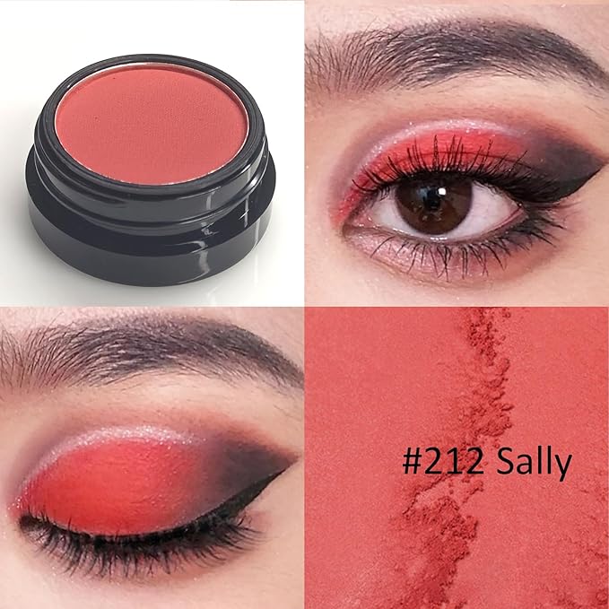 Erinde Single Red Matte Eyeshadow Palette, High Pigmented Eye Shadow Powder, Long Lasting, Ultra-Blendable, Intense Color
