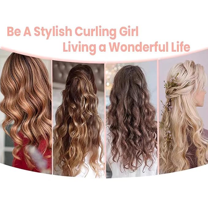 ZKSM Heatless Curls Overnight Hair Curlers to Sleep in,Heatless Hair Curler Velvet, Overnight Blowout Rods Heatless Curls for Short Long Hair All Hair Types Styling Tools Brown（3PCS）