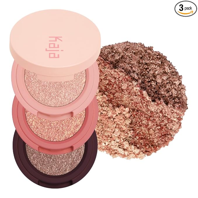Kaja Beauty Bento Collection - Bouncy Eyeshadow Trio | Peach Orange Tones, Travel Size, 02 Orange Blossom, 2019 Allure Best of Beauty Award, 0.03 Oz