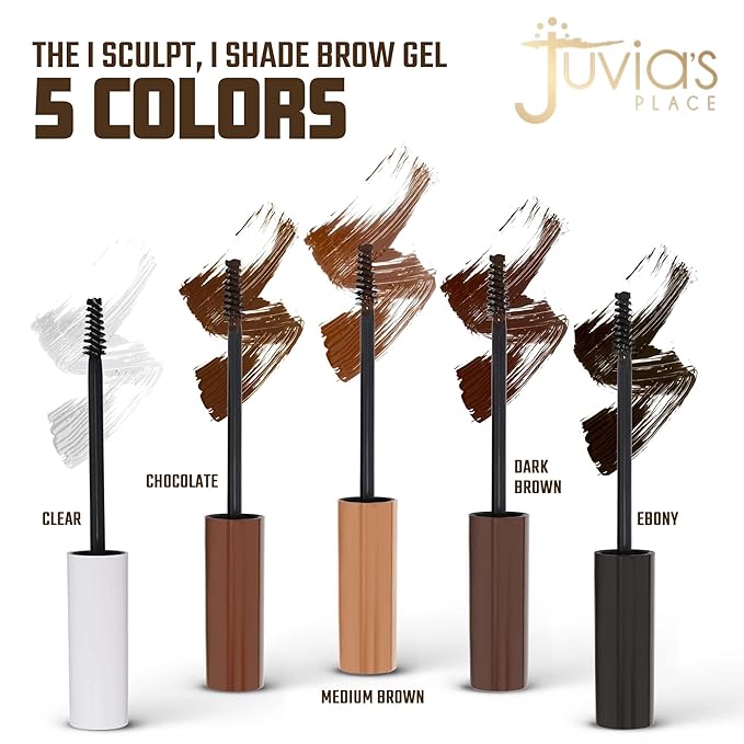 Juvia's Place iSculpt, iShade Eyebrow Gel Ebony - Afterproof, Makeup Enhancer, Filler, Eyebrow Tinted Brow, Advanced Definer
