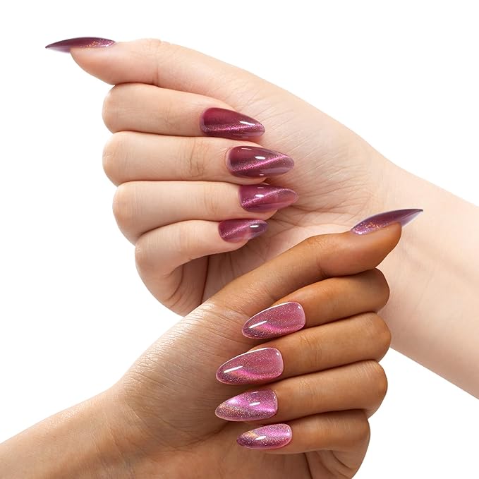 MAYCHAO 15ML Cat Eye Gel Nail Polish 1Pc Rainbow Princess Gel Polish with Magnet Soak off Holographic Magnetic Nail Polish for Nail Art Manicure Salon DIY at Home, 0.5 OZ