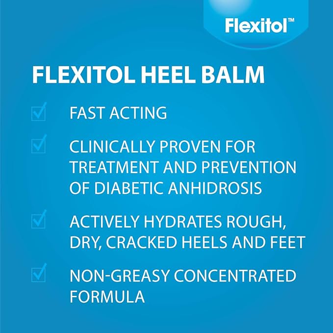 Flexitol Heel Balm, Rich Moisturizing & Exfoliating Foot Cream, Original Version, 4 Oz