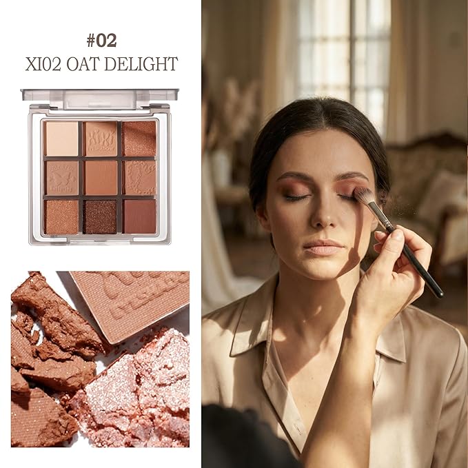 Nude Eyeshadow Palette, Color Eyeshadow Palette, Highly Pigmented, Blendable for Vibrant Everyday Looks Smokey Eyes,Neutral to Warm Tones, Versatile Matte Shimmer Shades (XI03 Cocoa Rich)