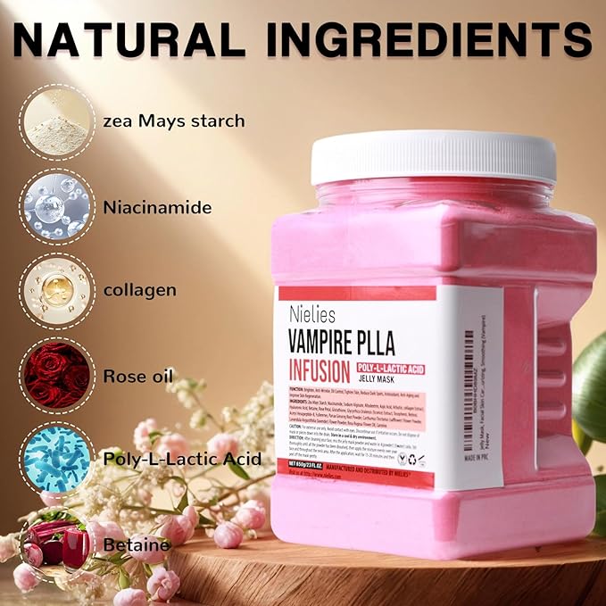 Collagen Jelly Mask – Jelly Mask for Facials & Vajacial, Mascarilla Hidroplástica Facial,Esthetician Supplies for All Skin Types (Vampire)