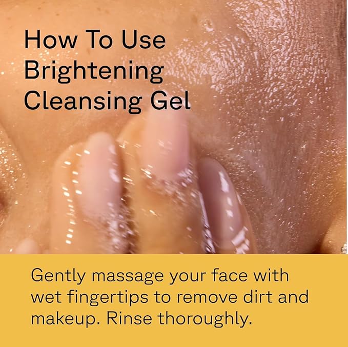 Acure Brightening Cleansing Gel - Vegan Face Scrub, Gentle Facial Cleanser for Radiant Skin with Pomegranate, Blackberry & Acai Infused, Antioxidant-Rich Formula for All Skin Types - 4 fl oz
