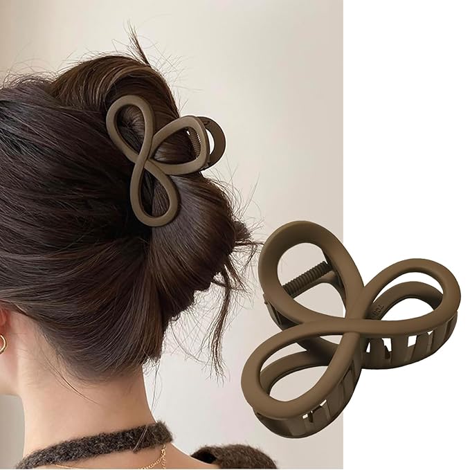 3.3 Inch Hair Claw Clips, No Slip Matte Not Easy to Break Claw Clip for Women's Thin & Medium Thick Fine Hair, 5 Pack