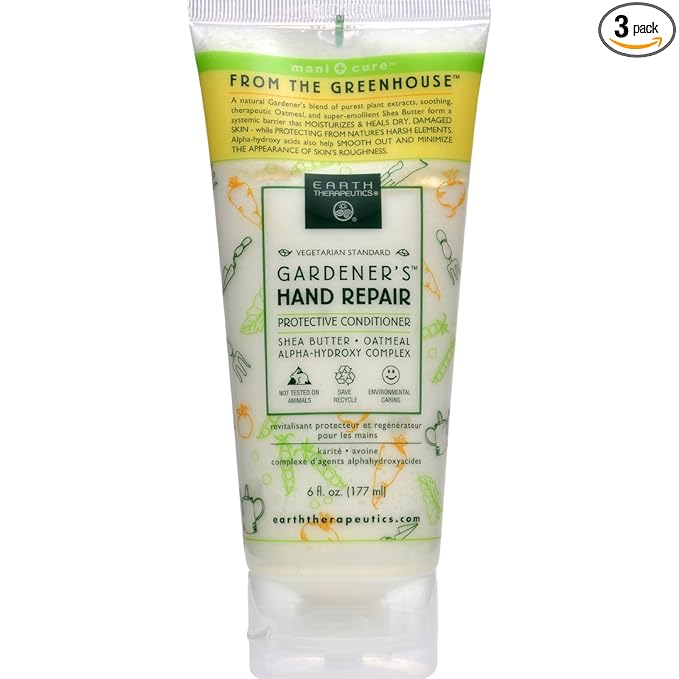 Earth Therapeutics Gardener's Hand Repair, 6 fl oz (177 ml) (Pack of 3)