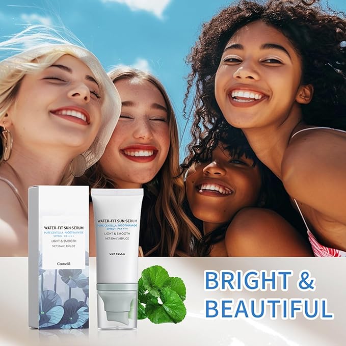 Tinted 𝐶𝑒𝑛𝑡𝑒𝑙𝑙á Sunscreen SPF50 PA++++, 50ML Cen-tella Madagascar Face Sun Screen Long-Lasting Protection, Hyalu Cica Water-Fit Sun Serum Matte No White Cast for All Skin Type and UV Defense