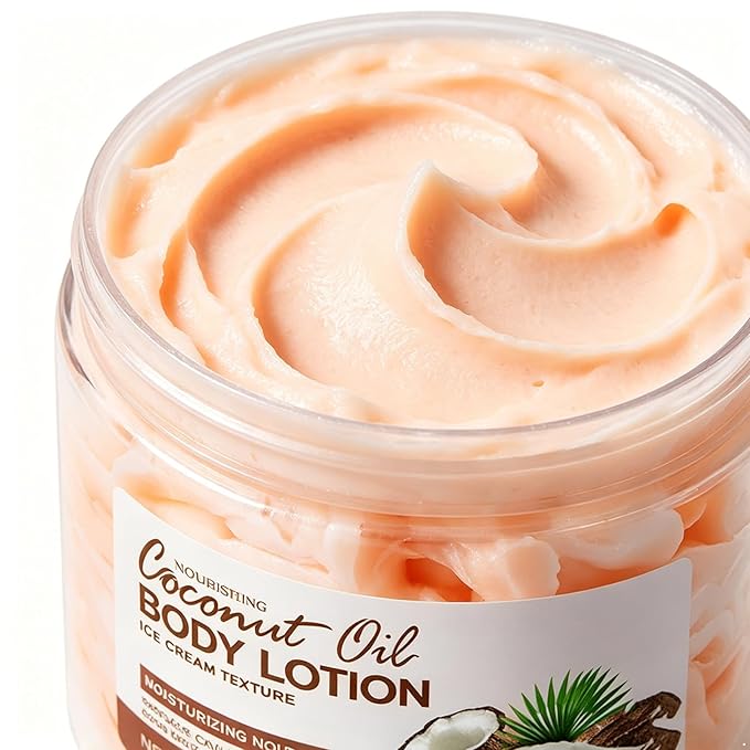 Lightweight Daily Body Moisturizer 180g – Soft Texture, Pleasant Scent for Normal Skin Coconut Oil One Size