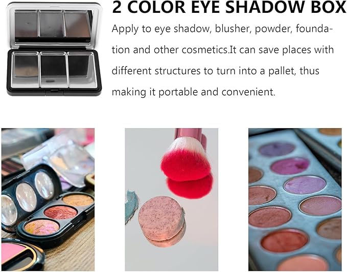 SEWACC Empty Lipstick Palette Depotting Case Blusher Lipstick Box Refillable Eyeshadow Pan Container Magnetic Makeup Organizer Case Dispensing Storage Box for Travel and DIY Storage